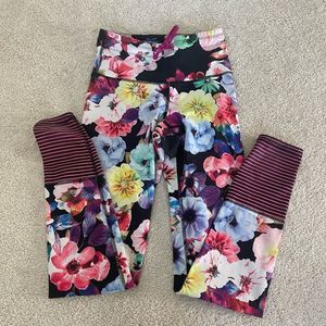 Old navy active floral stripe pants size S